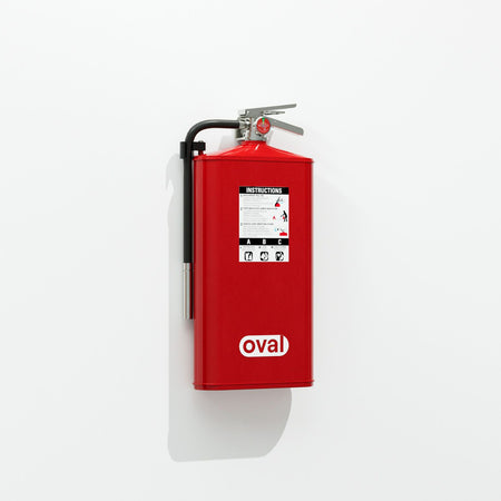 Oval 10J-ABC Dry Chemical Fire Extinguisher with wall hook