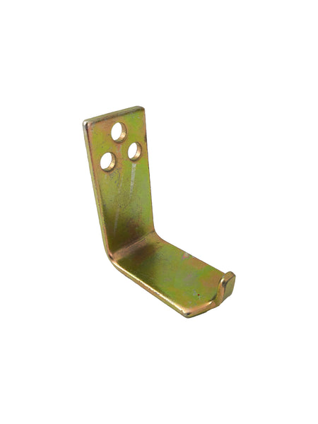 Metal corner bracket on a white background