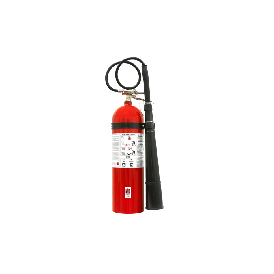 Red Strike First 15lb Carbon Dioxide (CO2) 10BC Fire Extinguisher Complete w/ Wall Hook