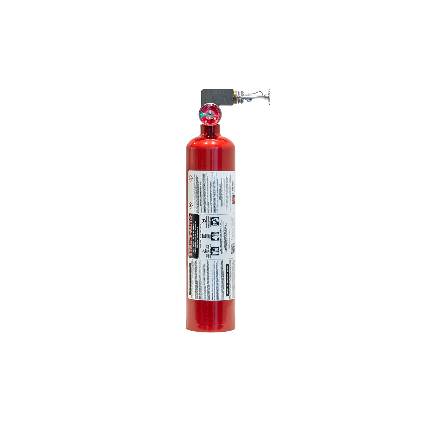 Red Strike First 2.5lb (ABC) Automatic Heat Actuated Horizontal Fire Extinguisher on white background
