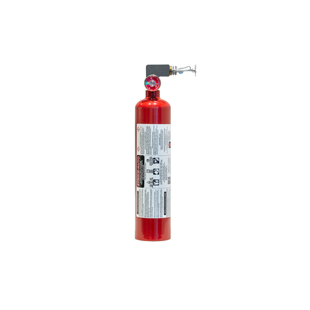 Red Strike First 2.5lb (ABC) Automatic Heat Actuated Horizontal Fire Extinguisher on white background