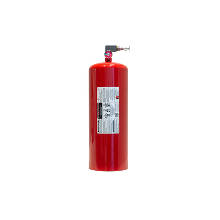 Red Strike First 20lb (ABC) Automatic Heat Actuated Horizontal Fire Extinguisher Side Image on white background