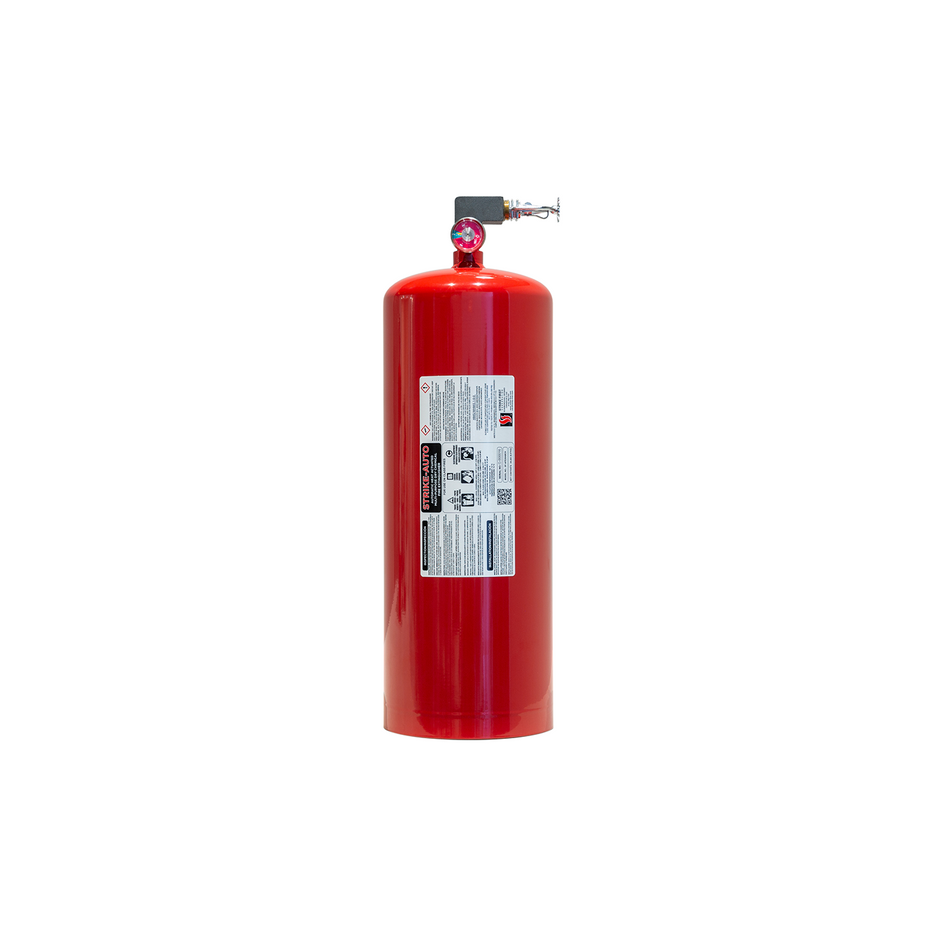 Red Strike First 20lb (ABC) Automatic Heat Actuated Horizontal Fire Extinguisher Side Image on white background