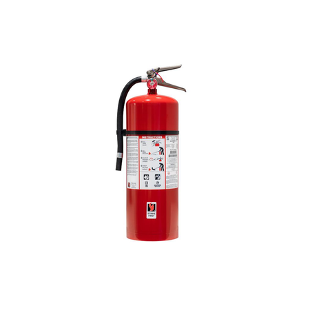 Red Strike First 20lb Standard Dry Chemical (BC) 80BC Fire Extinguisher Complete w/ Wall Hook on white background