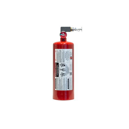 Red Strike First 5lb (ABC) Automatic Heat Actuated Horizontal Fire Extinguisher side image on white background