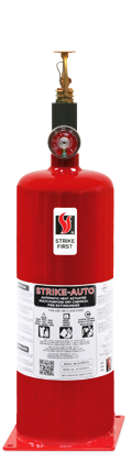 Red Strike First 5lb (ABC) Automatic Heat Actuated Vertical Fire Extinguisher with Mounting Plate