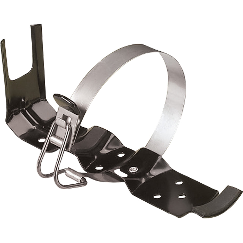 Black Strike First UB5 - Standard Vehicle/Marine Bracket for 5LB ABC Fire Extinguisher on white background