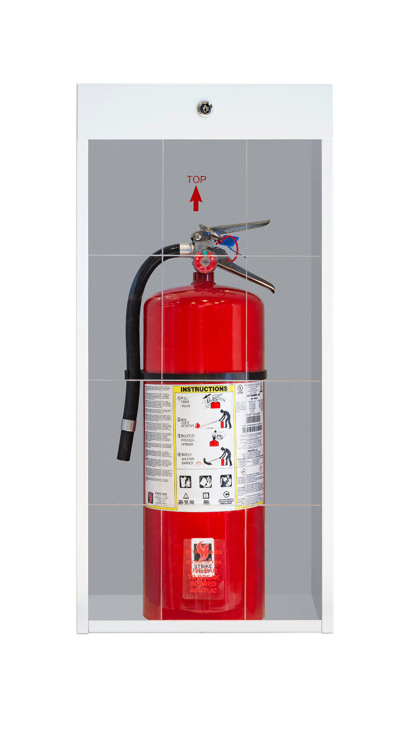 Williams Brothers C-104 - 20lb Dry Chemical Fire Extinguisher Cabinet Complete, Galvanized / White Finish - Surface Mounted