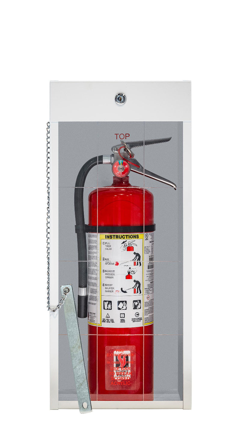 Williams Brothers C-999 - 10lb Dry Chemical Fire Extinguisher Complete, Galvanized / White Finish - Surface Mounted